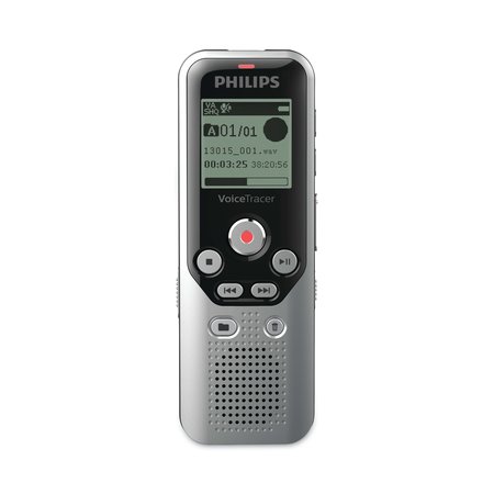 PHILIPS Digital Voice Tracer 1250 Recorder, 8 GB, Black/Silver DVT1250